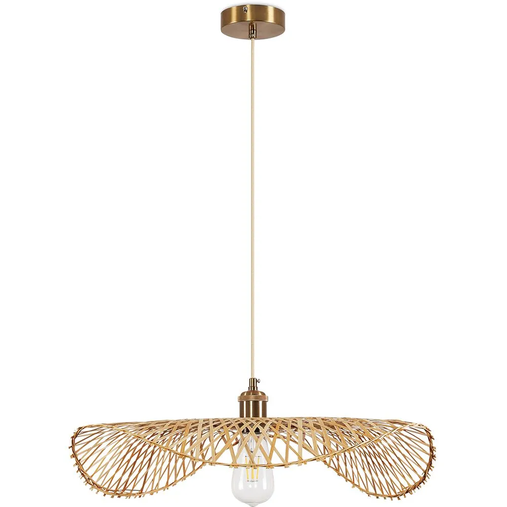 Lampa sufitowa z bambusa - lampa wisząca w stylu boho Bali - Bahati image 8