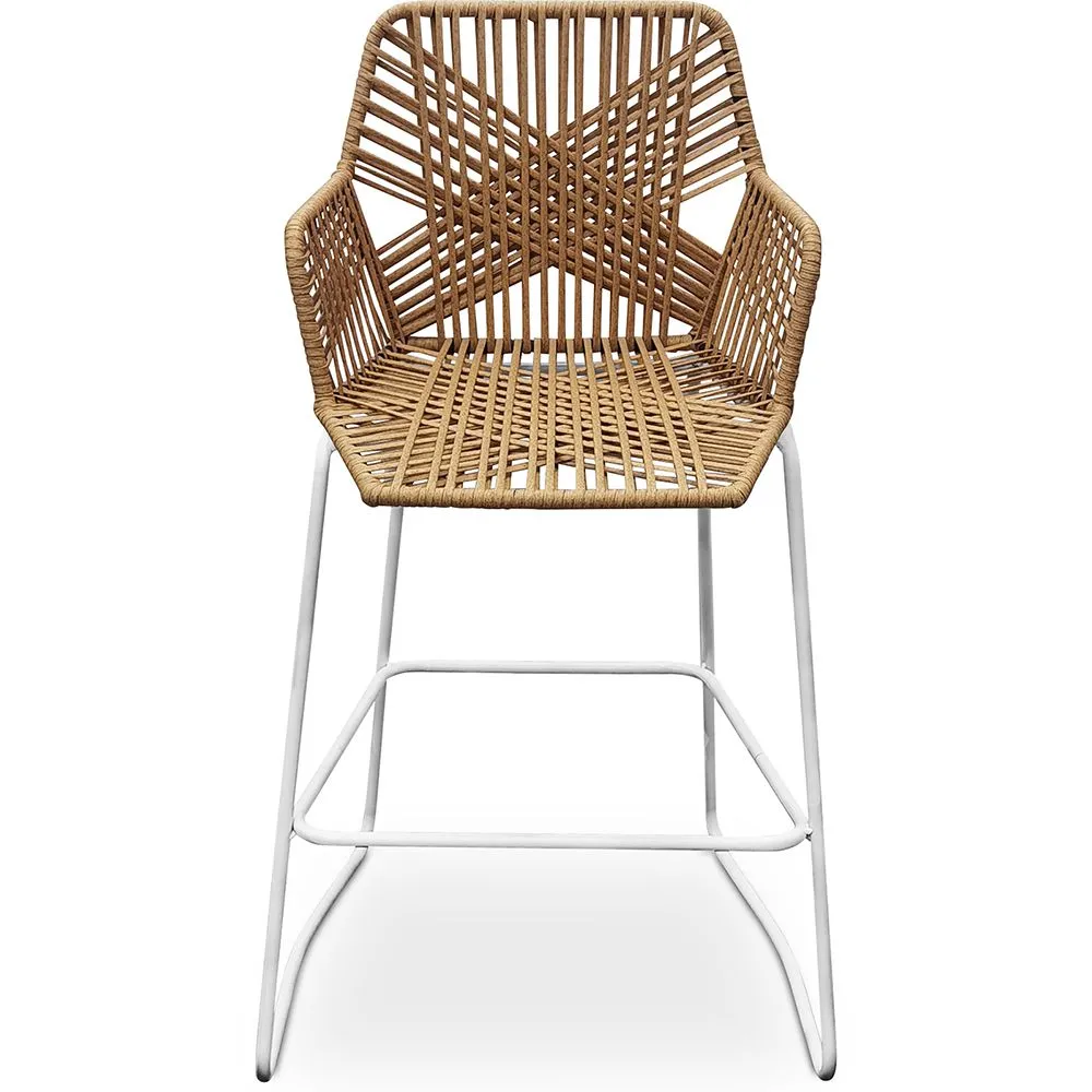 Rattanowy stołek Boho Bali Design - 75cm - Tale image 8