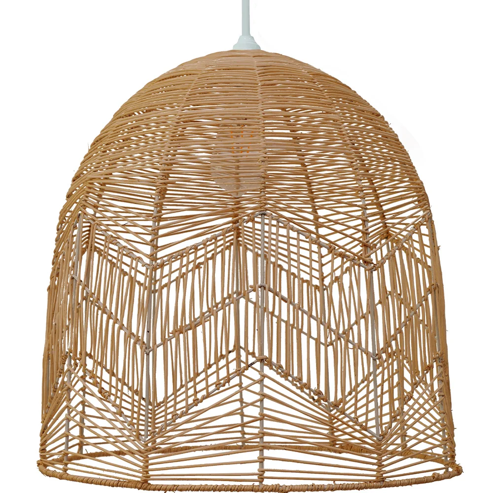 Lampa sufitowa z rattanu - Kinkiet - Projekt lampy boho Bali - Bu image 8