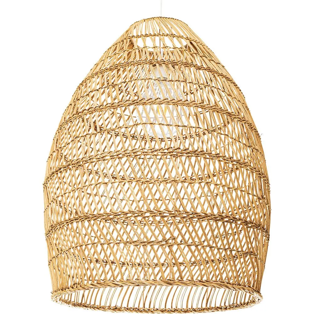 Lampa sufitowa z rattanu - Kinkiet - Projekt lampy boho Bali - 50 cm - Puong image 8