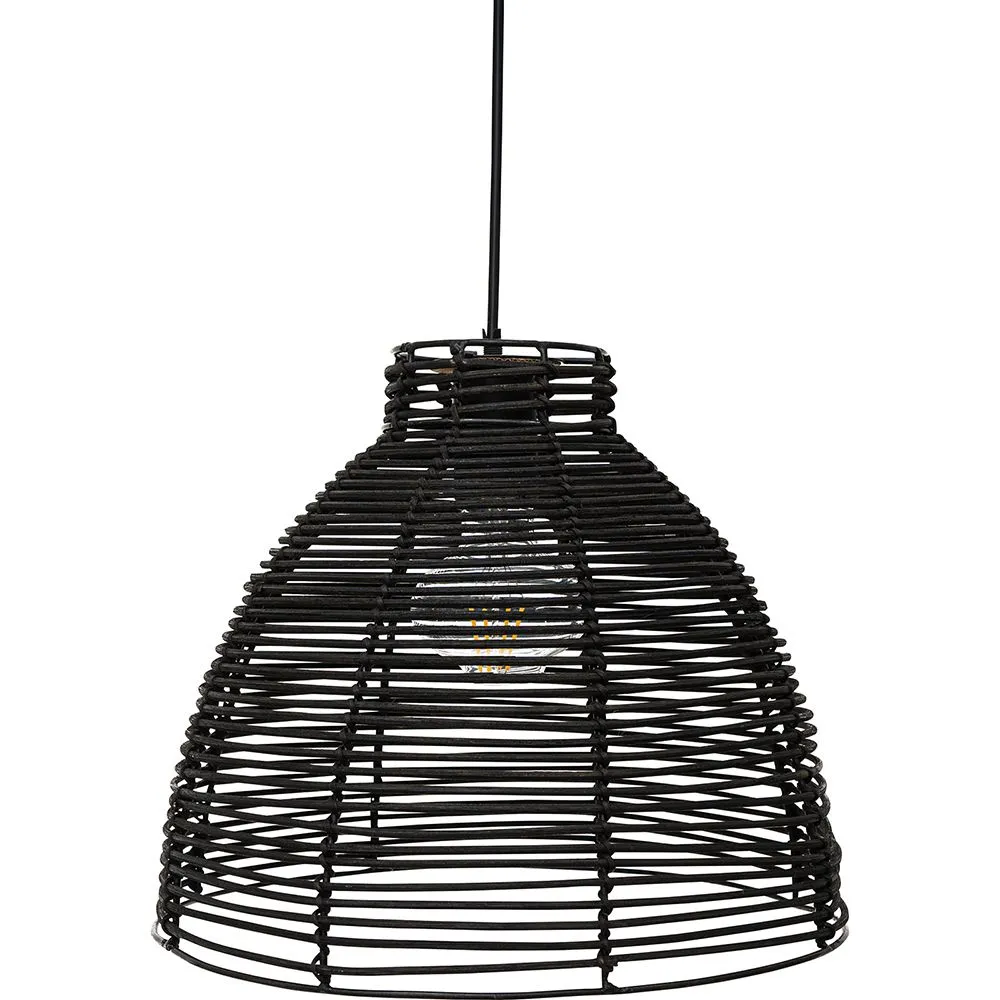 Lampa sufitowa z czarnego rattanu - lampa wisząca w stylu boho Bali - Gian image 8