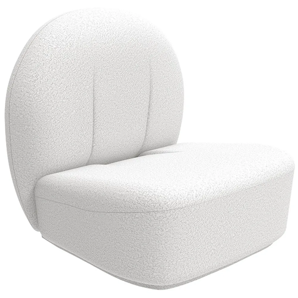 Fotel designerski - tapicerowany tkaniną bouclé - Loraine image 8