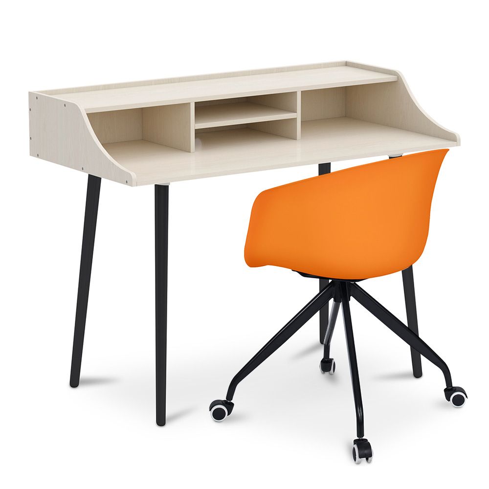 Drewniane biurko - skandynawski design -Torkel + krzesło do biurka Design - Joan image 8