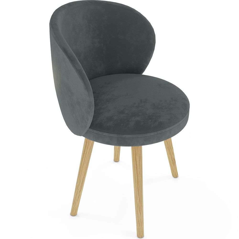 Designerski fotel - tapicerowany aksamitem - Yuna image 8