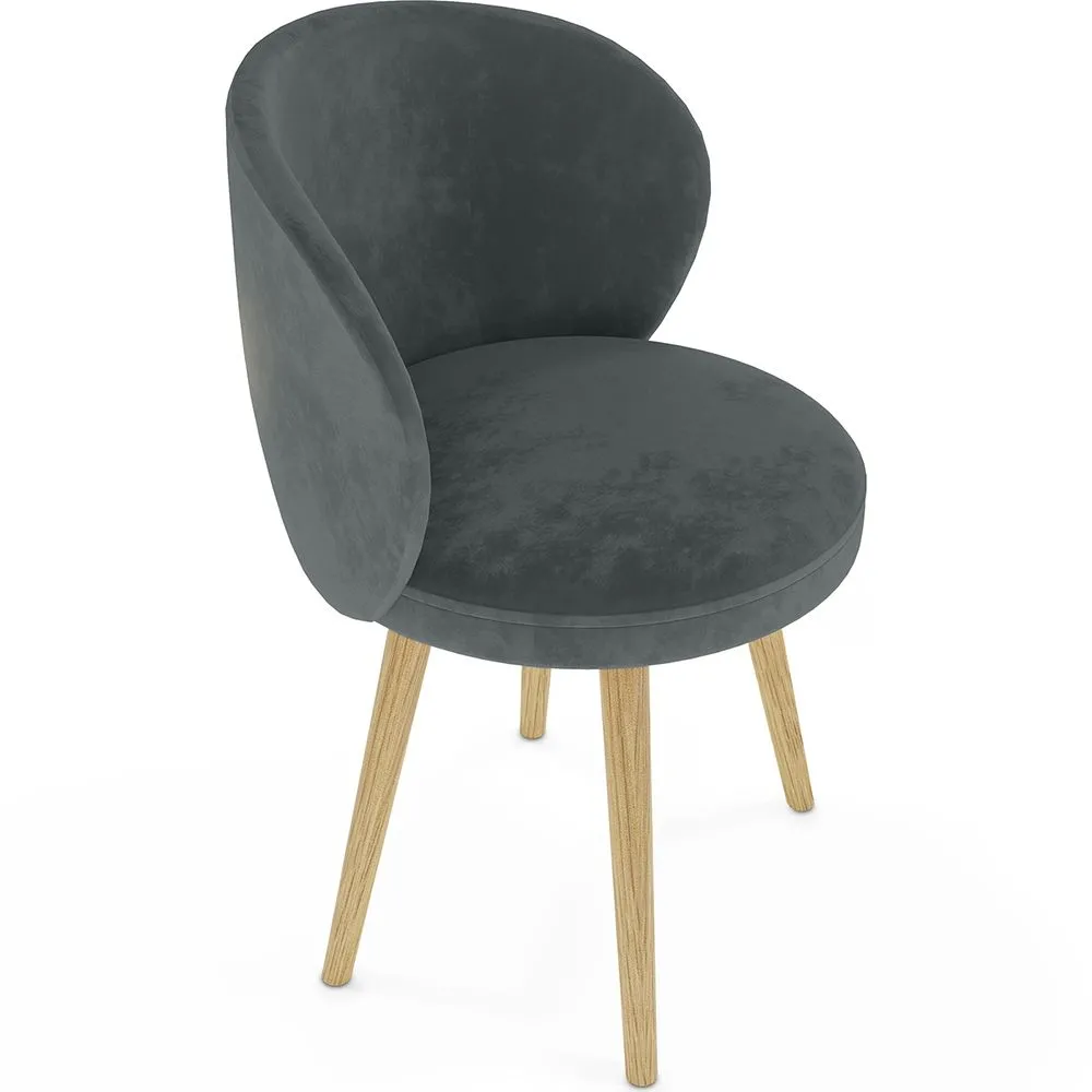 Designerski fotel - tapicerowany aksamitem - Yuna image 8