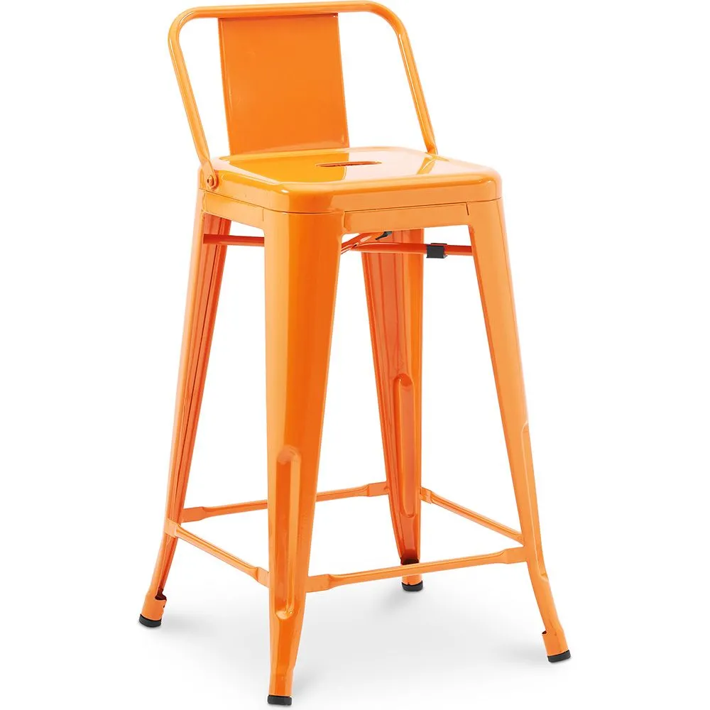 Stołek barowy z oparciem - Design przemysłowy - 60cm - New Edition - Stylix image 8