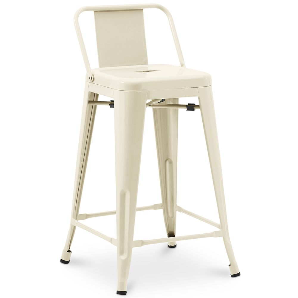 Stołek barowy z oparciem - Design przemysłowy - 60cm - New Edition - Stylix image 8