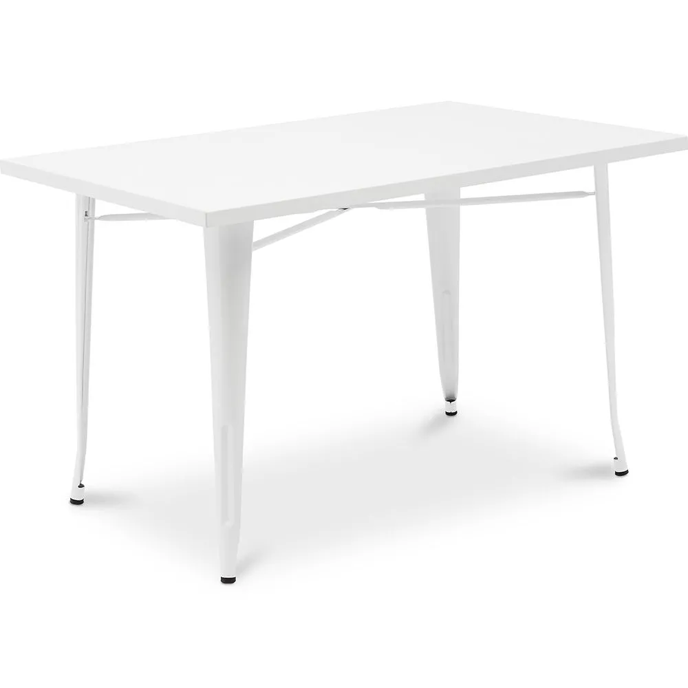Prostokątny stół do jadalni - Industrial Design - White Metal - Ashi image 8