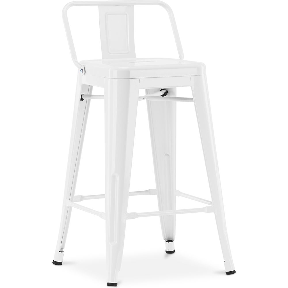 Stołek barowy z oparciem - Design przemysłowy - 60cm - New Edition - Stylix image 8