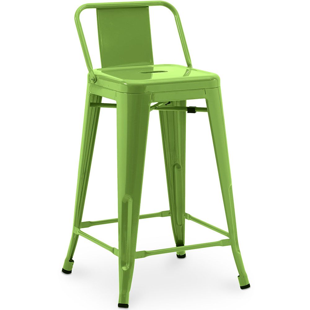 Stołek barowy z oparciem - Design przemysłowy - 60cm - New Edition - Stylix image 8