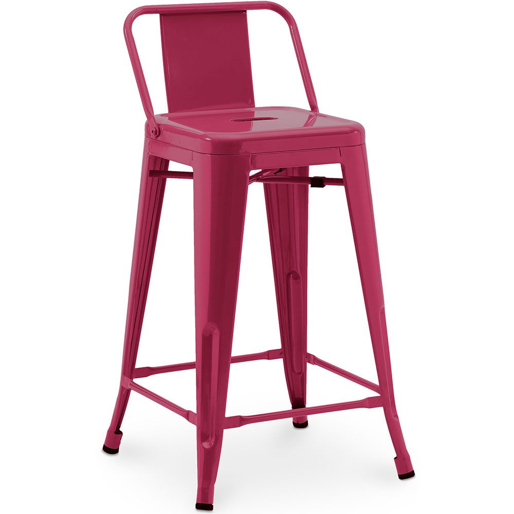 Stołek barowy z oparciem - Design przemysłowy - 60cm - New Edition - Stylix image 8