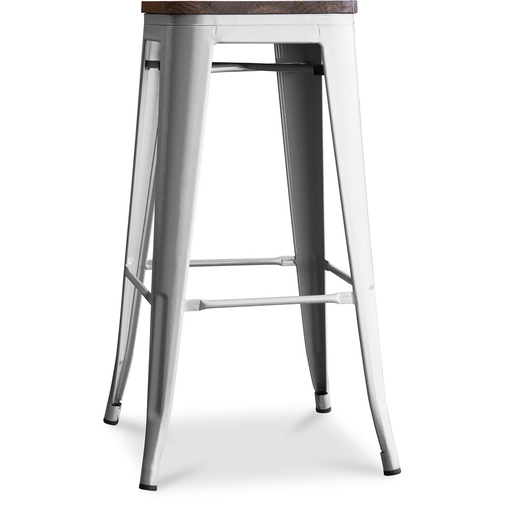 Stołek barowy - Industrial Design - Wood & Steel - 76 cm - New Edition- Stylix image 8