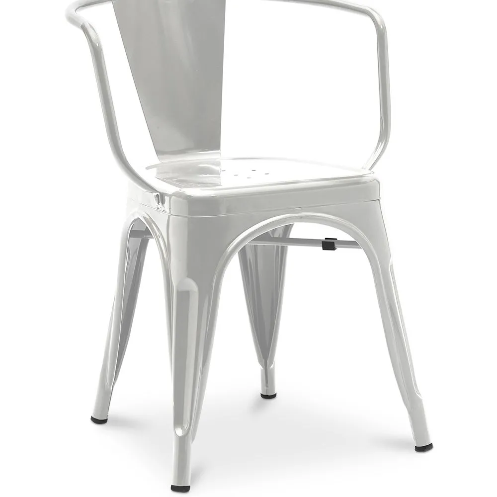 Krzesło do jadalni z podłokietnikami - Industrial Design - Steel - New Edition - Stylix image 8
