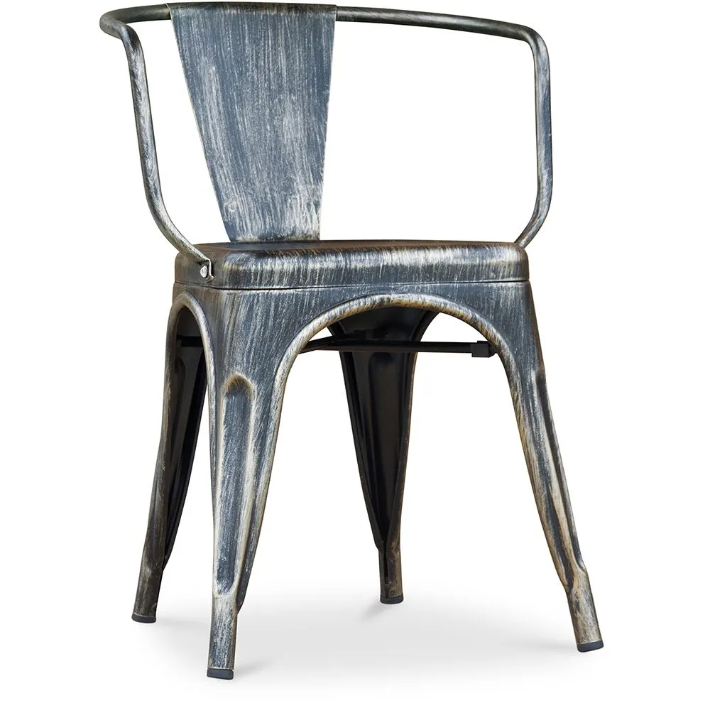 Krzesło do jadalni z podłokietnikami - Industrial Design - Steel - New Edition - Stylix image 8