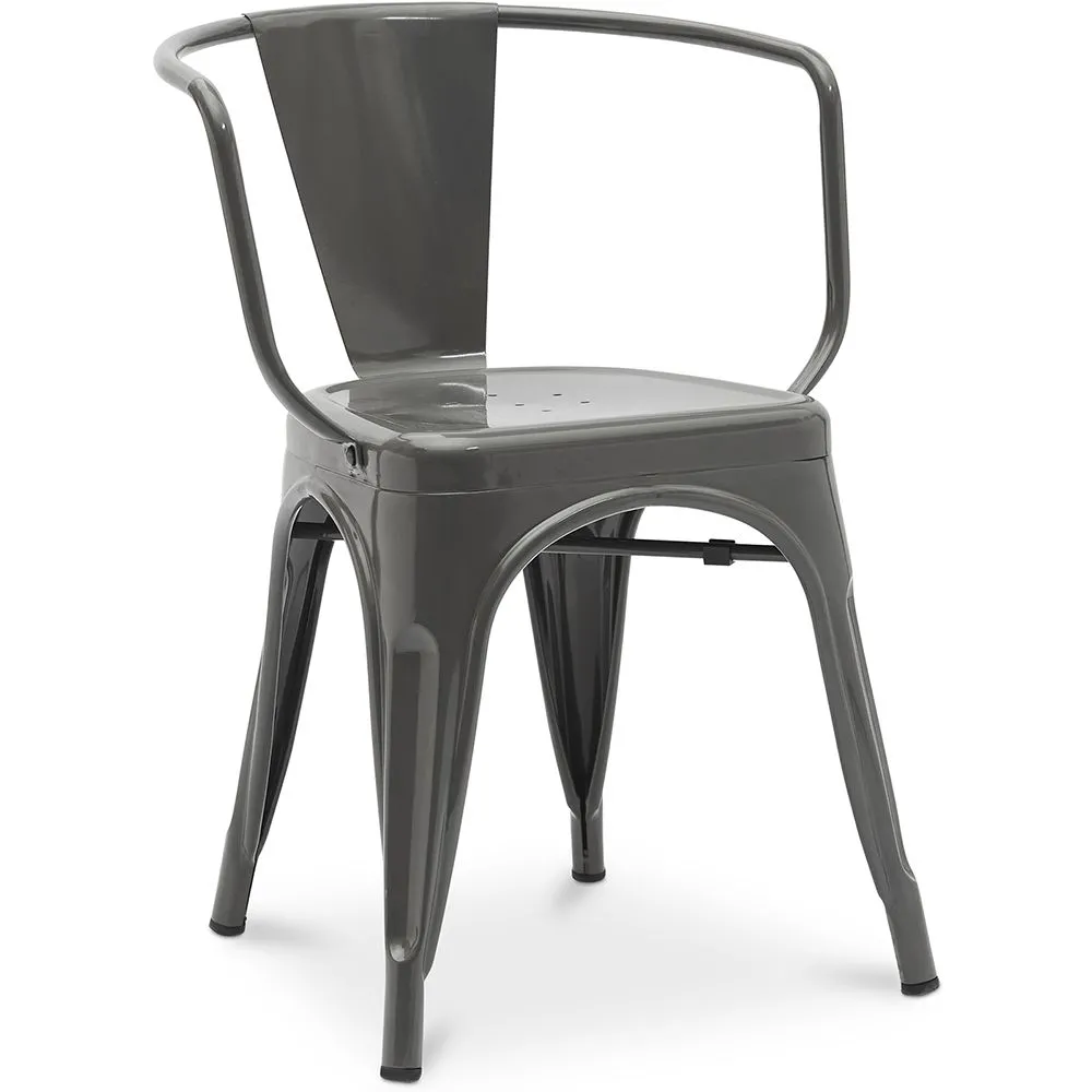 Krzesło do jadalni z podłokietnikami - Industrial Design - Steel - New Edition - Stylix image 8