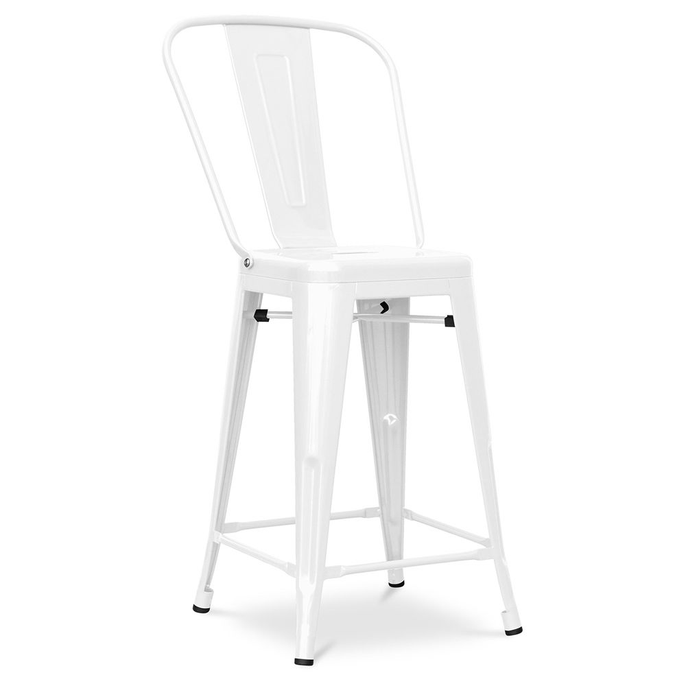 Stołek barowy z oparciem - Industrial Design - 60cm - New Edition - Stylix image 8