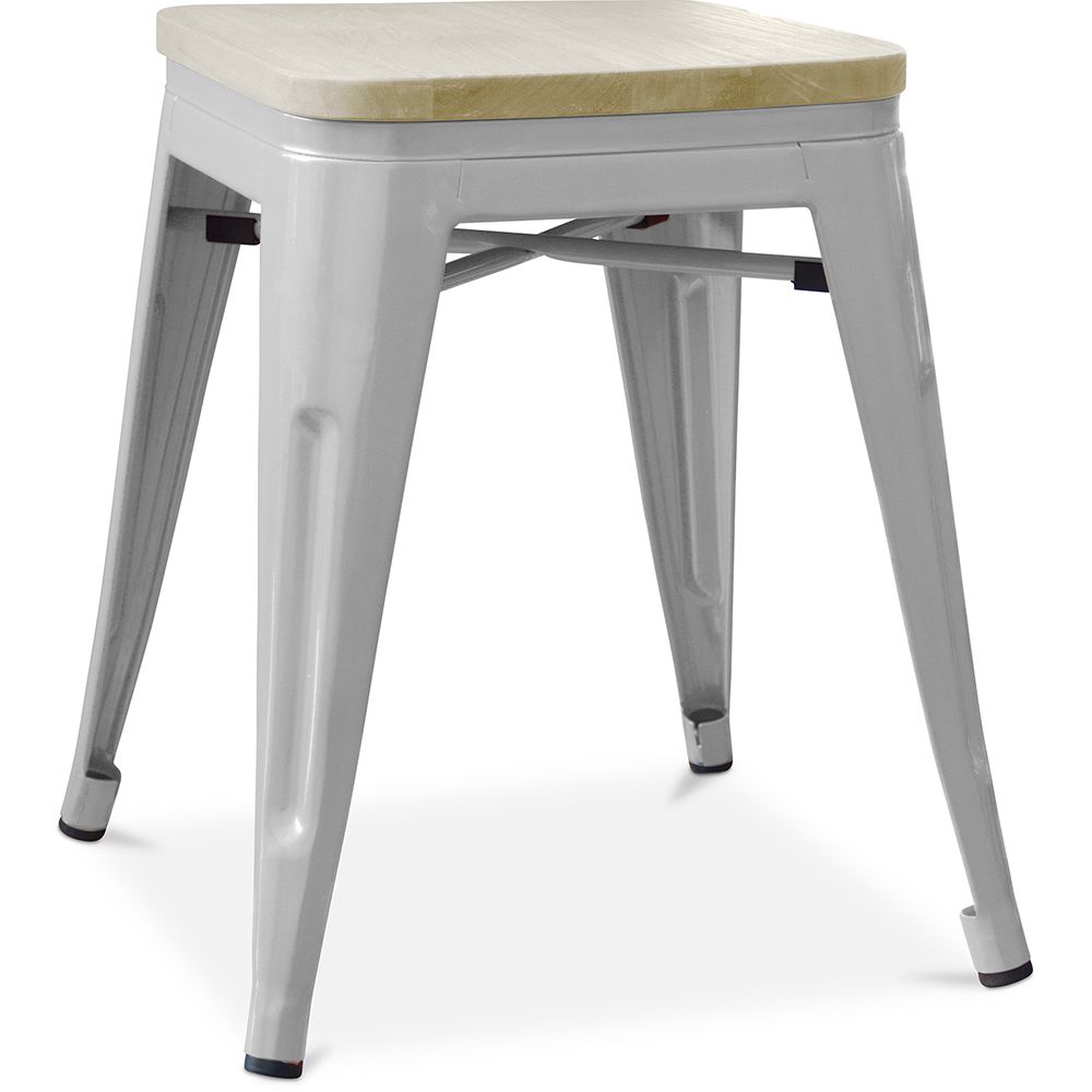 Stołek Industrial Design - Wood & Steel - 45cm - New Edition - Stylix image 8