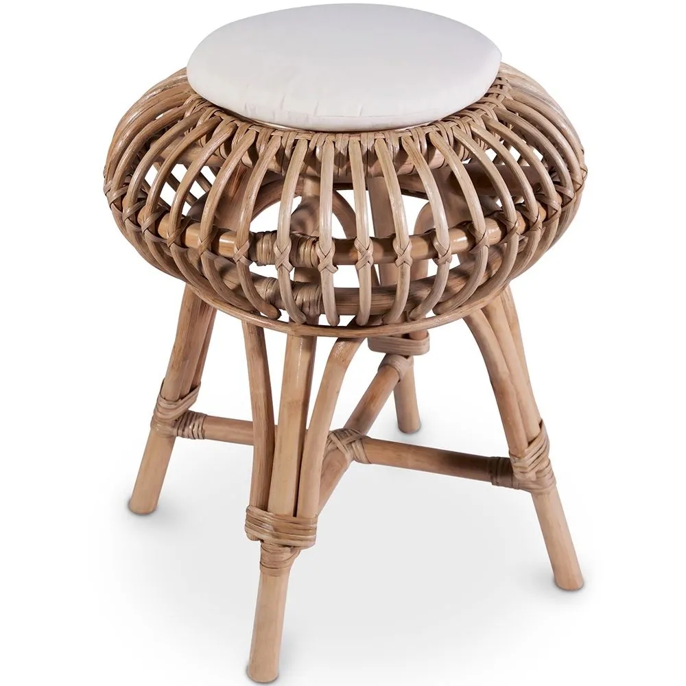 Rattanowy stołek barowy - Styl Boho Bali - Lera image 8