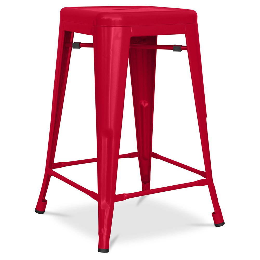 Stołek barowy - Industrial Design - Matte Steel - 60cm - New Edition - Stylix image 8