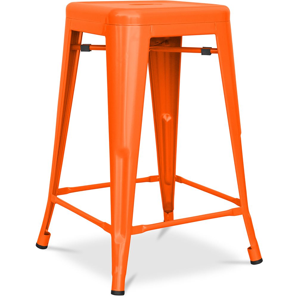 Stołek barowy - Industrial Design - Matte Steel - 60cm - New Edition - Stylix image 8