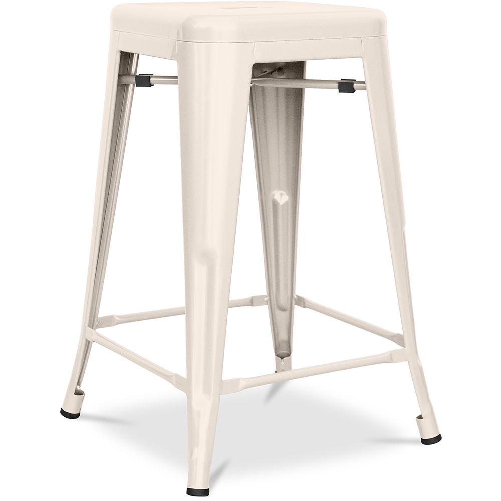 Stołek barowy - Industrial Design - Matte Steel - 60cm - New Edition - Stylix image 8