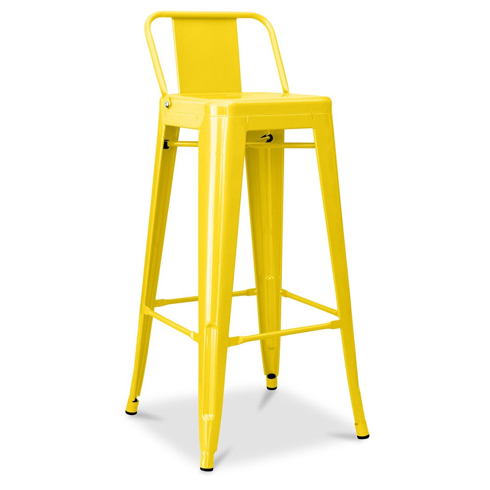 Stołek barowy z oparciem - Industrial Design - 76cm - New Edition - Stylix image 8