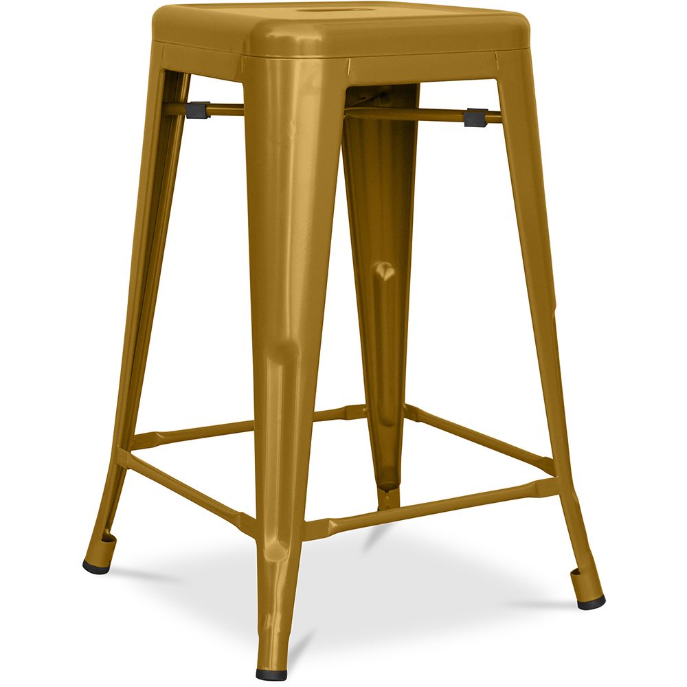 Stołek barowy - Industrial Design - Matte Steel - 60cm - New Edition - Stylix image 8