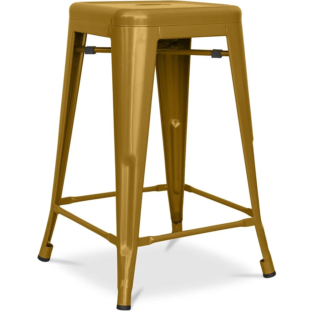 Stołek barowy - Industrial Design - Matte Steel - 60cm - New Edition - Stylix image 8