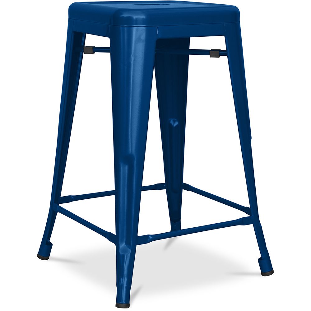 Stołek barowy - Industrial Design - Matte Steel - 60cm - New Edition - Stylix image 8
