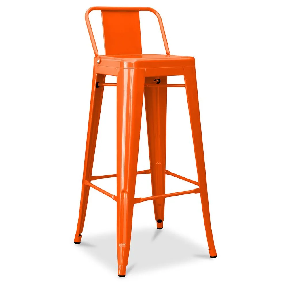Stołek barowy z oparciem - Industrial Design - 76cm - New Edition - Stylix image 8