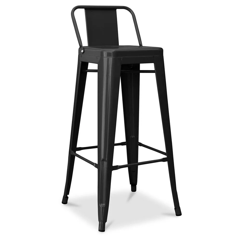 Stołek barowy z oparciem - Industrial Design - 76cm - New Edition - Stylix image 8