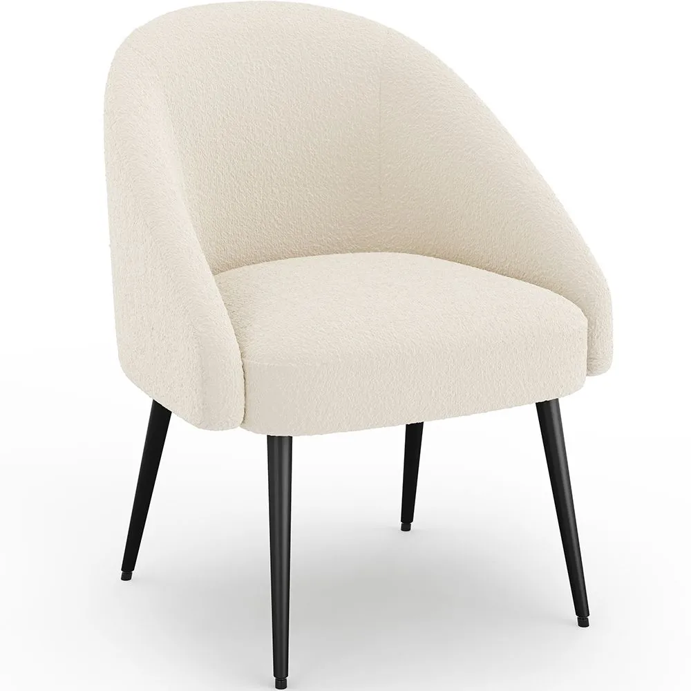 Fotel designerski - tapicerowany tkaniną bouclé - Wasda image 8