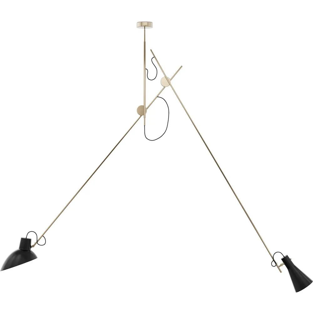 Lampa sufitowa z lampką biurkową - Lampa wisząca - 2 ramiona - Pats image 8
