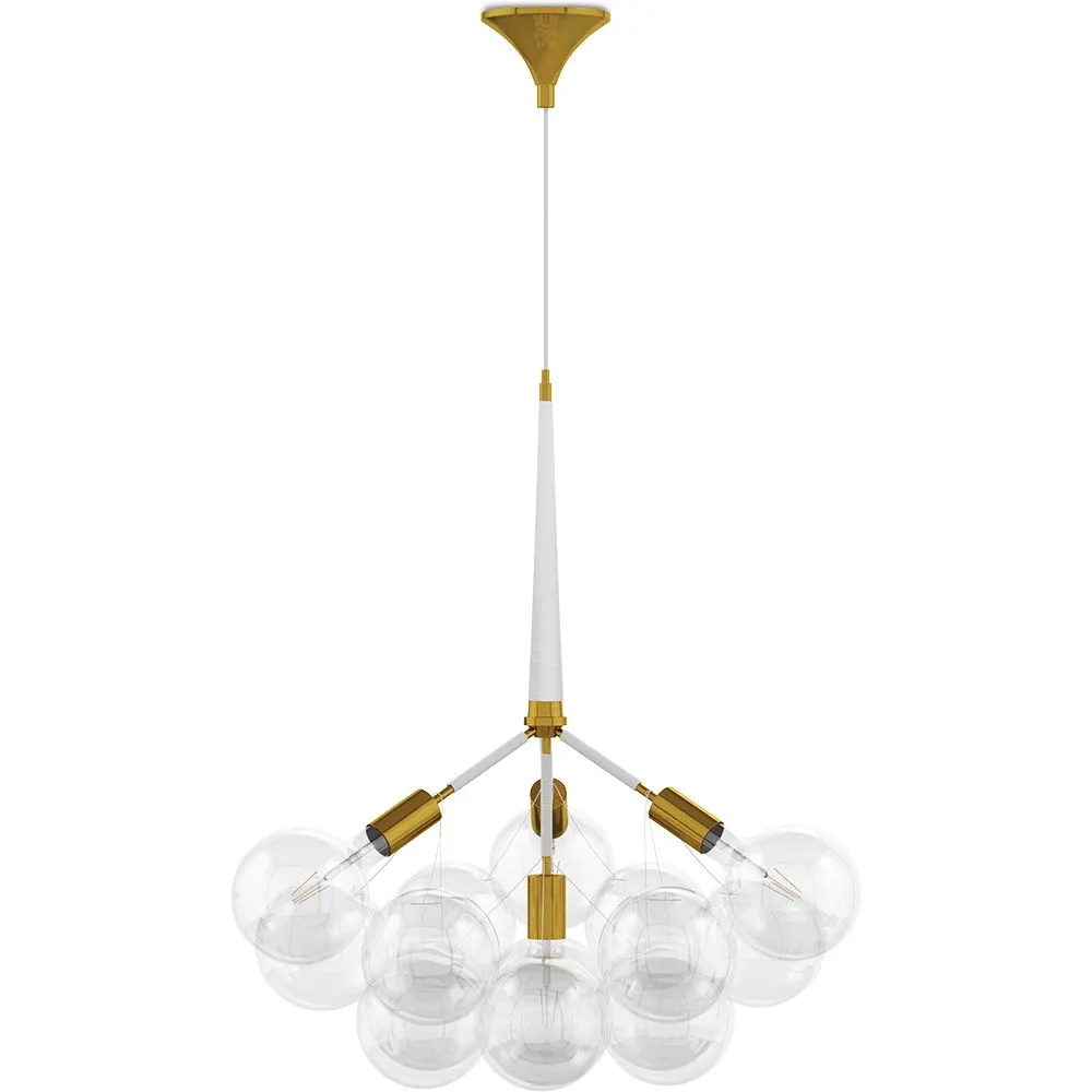 Lampa sufitowa z kryształowymi kulkami - Lampa wisząca w stylu nowoczesnym - 12 kul - Glaub image 8