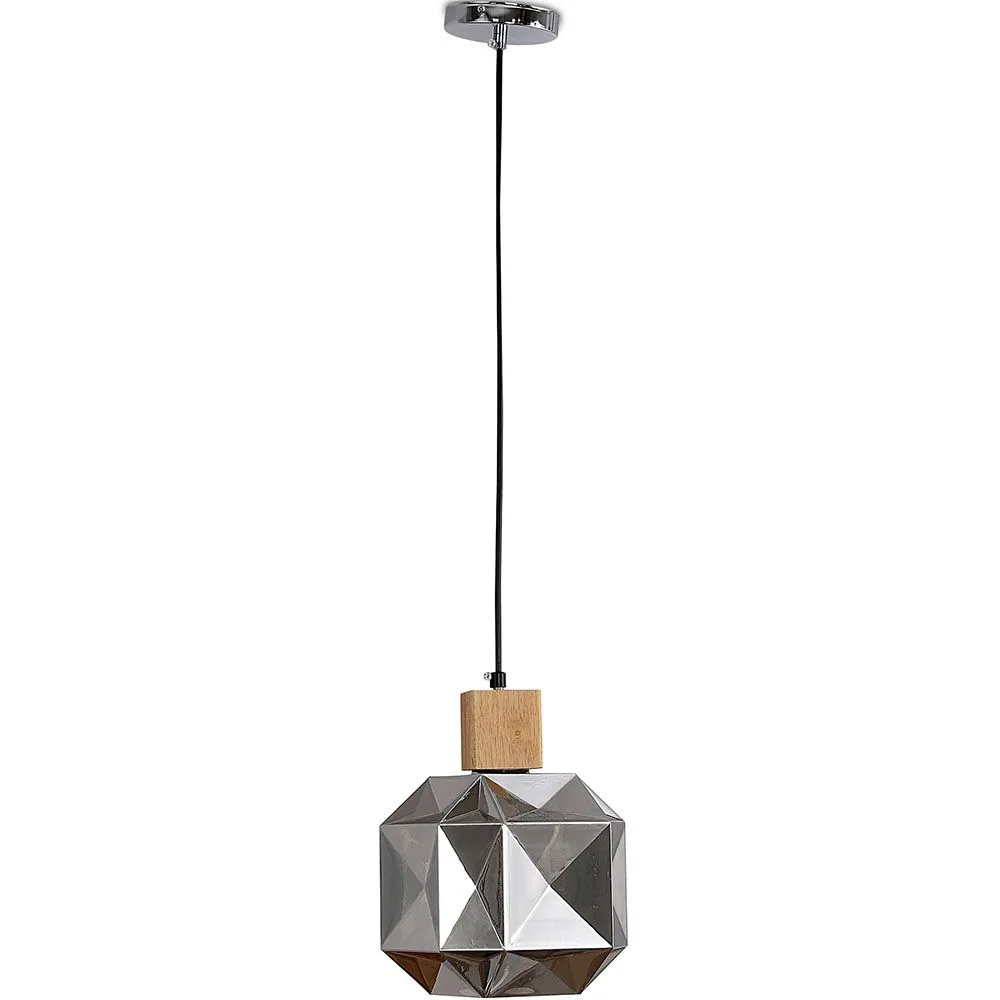Lampa sufitowa z drewna i szkła - lampa wisząca w stylu projektowym - Bumba image 8