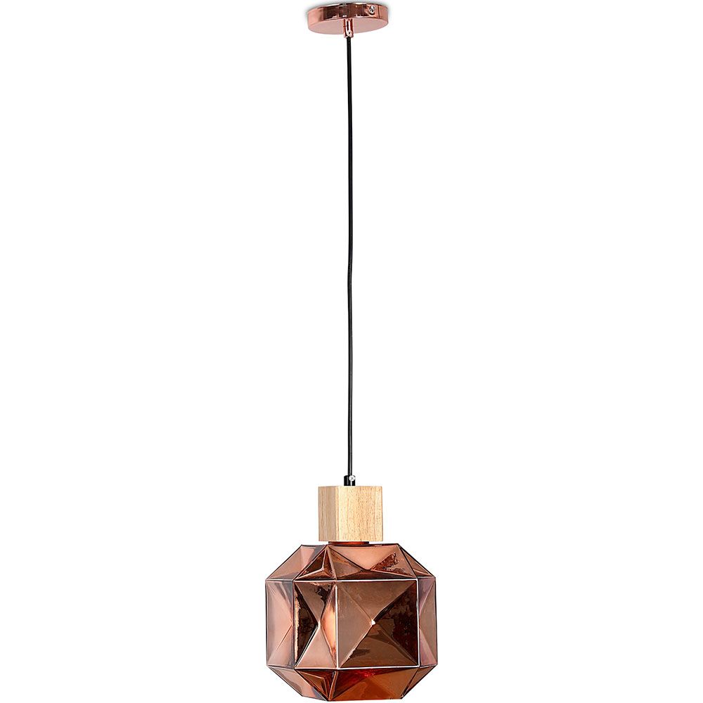 Lampa sufitowa z drewna i szkła - lampa wisząca w stylu projektowym - Bumba image 8