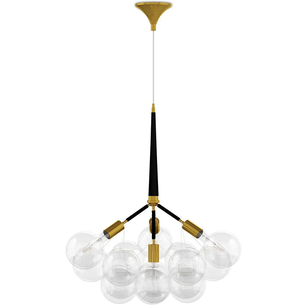 Lampa sufitowa z kryształowymi kulkami - Lampa wisząca w stylu nowoczesnym - 12 kul - Glaub image 8