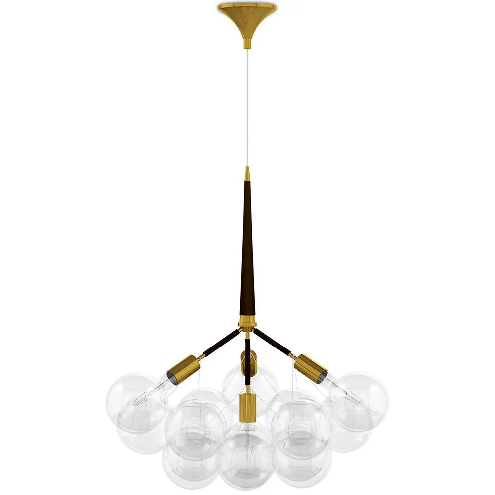 Lampa sufitowa z kryształowymi kulkami - Lampa wisząca w stylu nowoczesnym - 12 kul - Glaub image 8