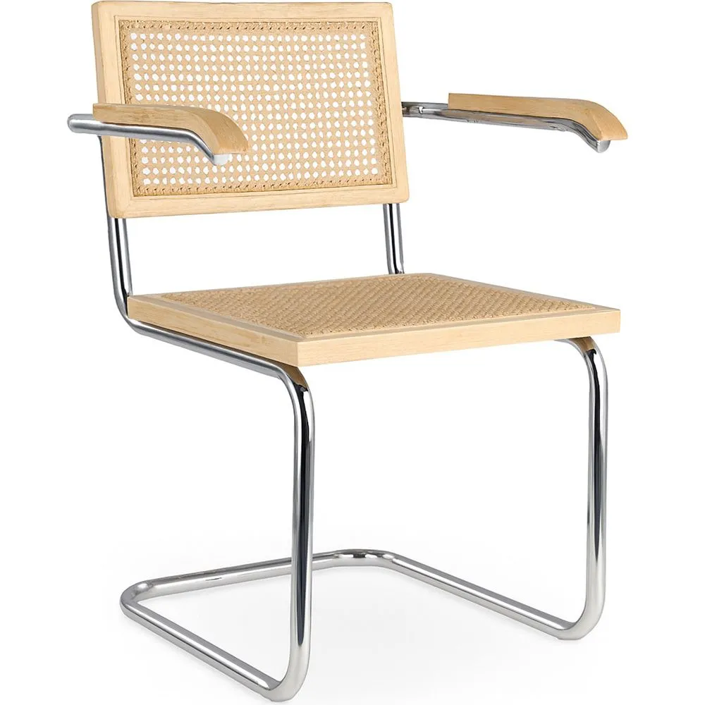 Krzesło do jadalni z podłokietnikami - Vintage Design - Drewno i Rattan - Bruna image 8
