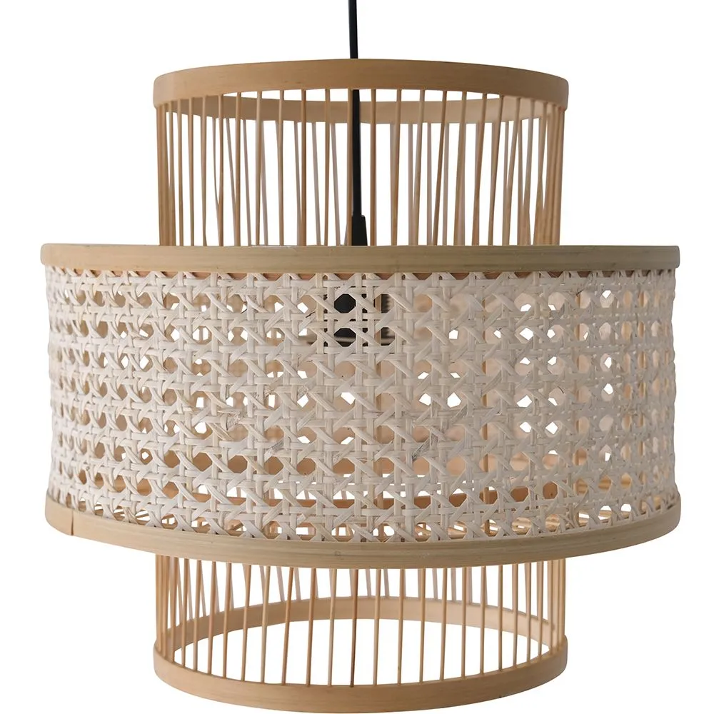 Lampa sufitowa z rattanu - Lampa wisząca w stylu boho Bali - Yei image 8