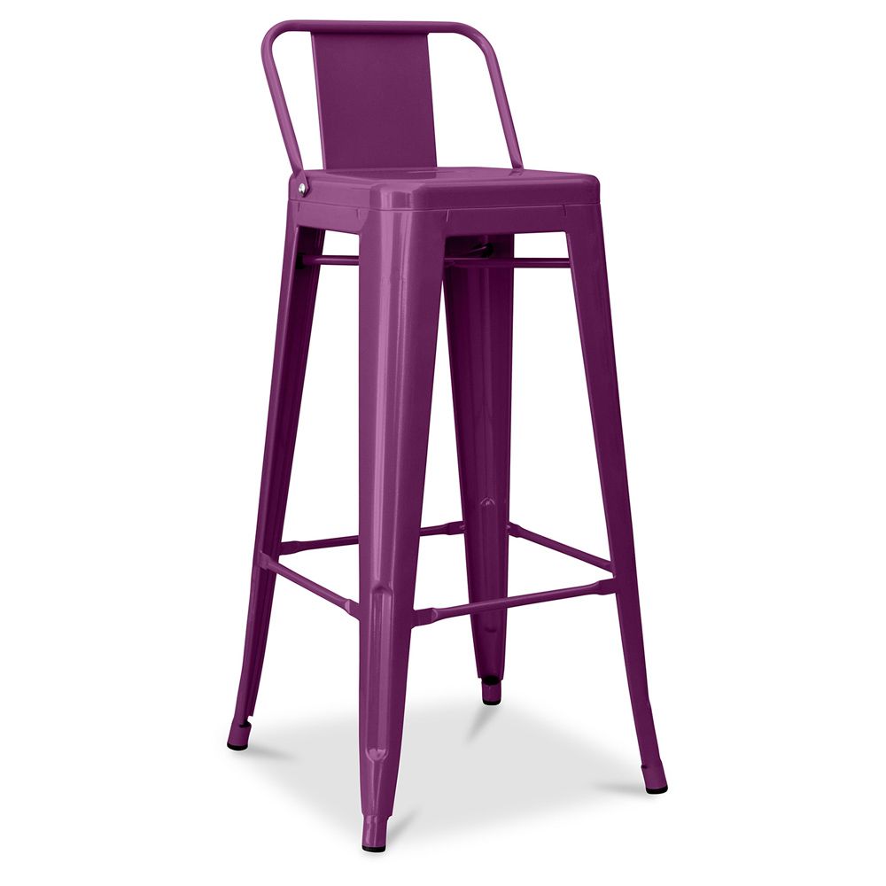 Stołek barowy z oparciem - Industrial Design - 76cm - New Edition - Stylix image 8