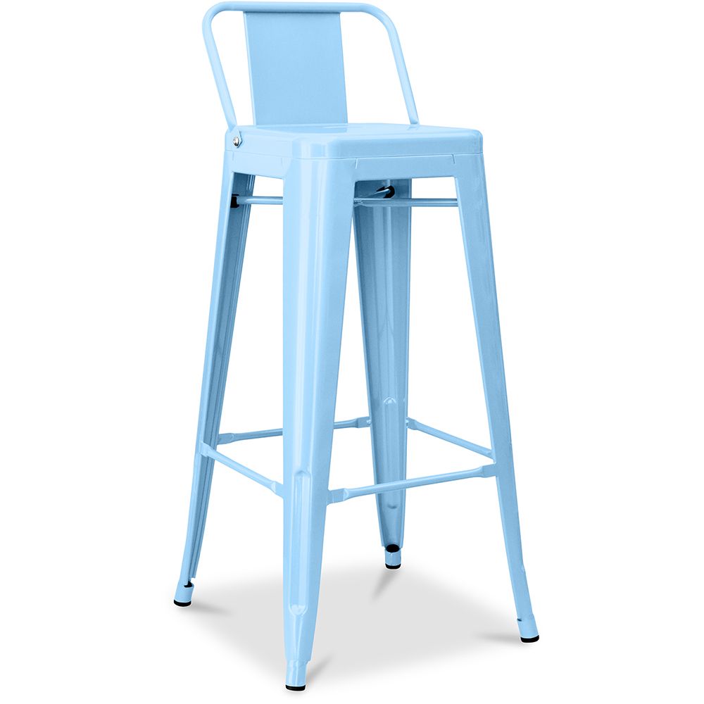 Stołek barowy z oparciem - Industrial Design - 76cm - New Edition - Stylix image 8