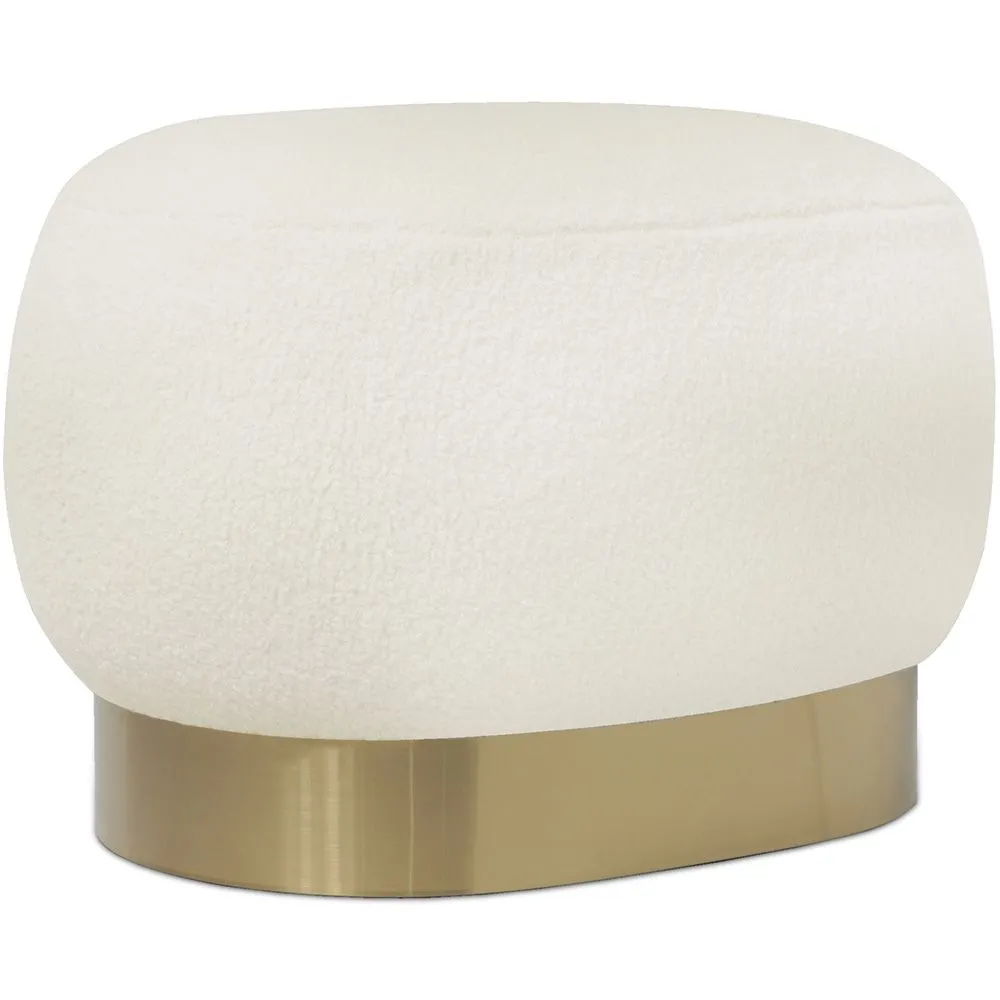 Puf Luksusowa Podnóżek Domowy - Biała Boucle - Luxe image 8
