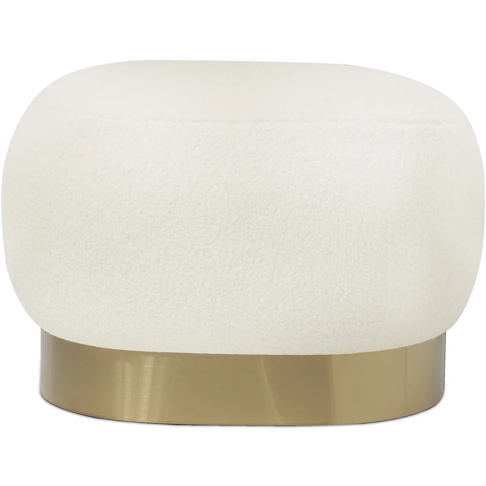 Puf Luksusowa Podnóżek Domowy - Biała Boucle - Luxe image 8