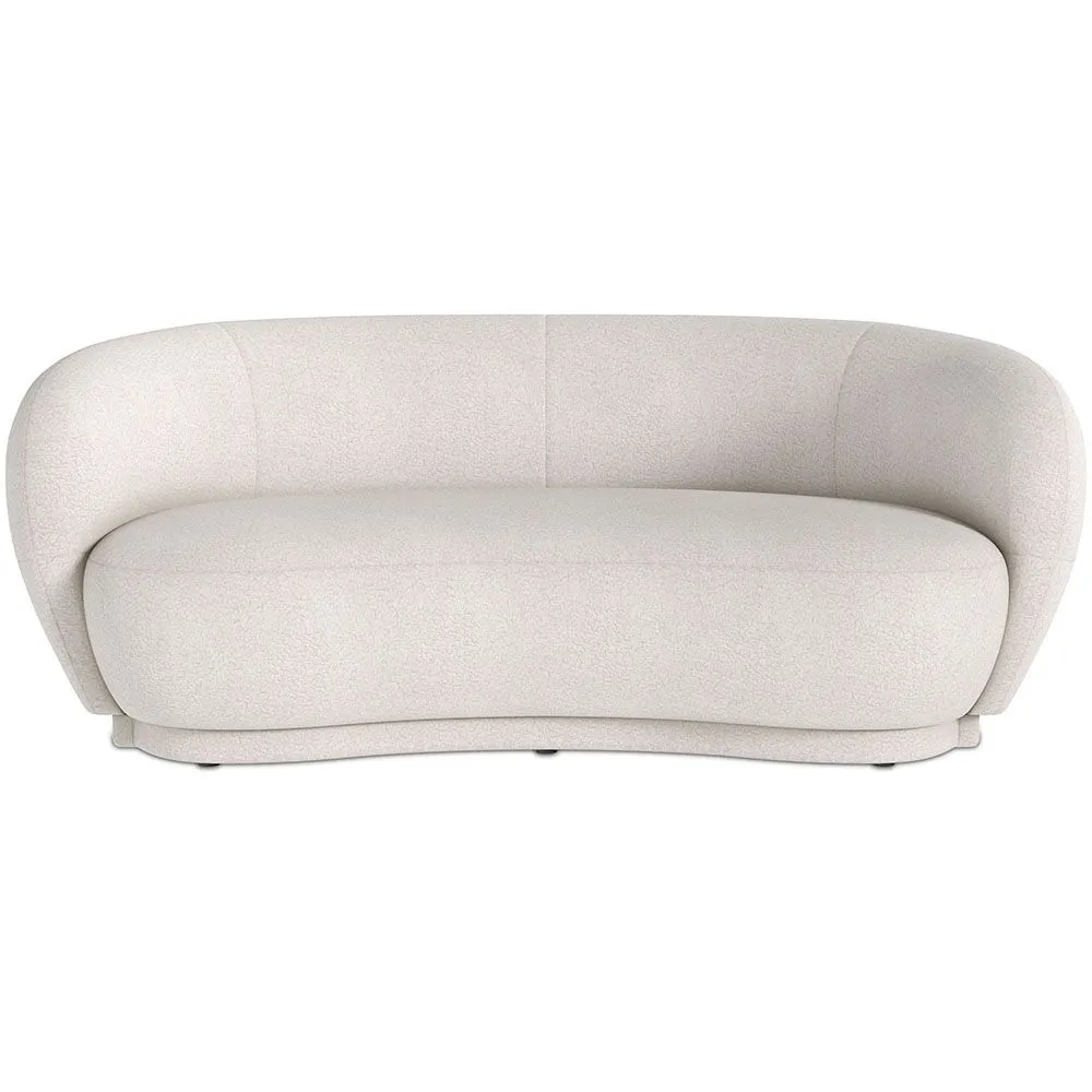 Sofa zakrzywiona 3-osobowa w tkaninie bouclé - Curvy image 8