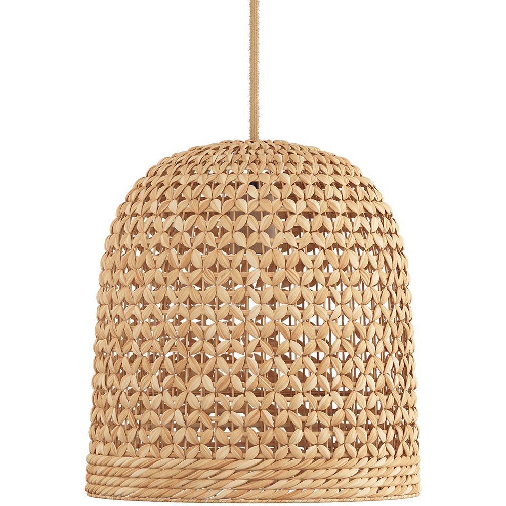 Lampa Sufitowa z Ratana - Lampa Wisząca w Stylu Boho Bali - 30 cm - Rava image 8