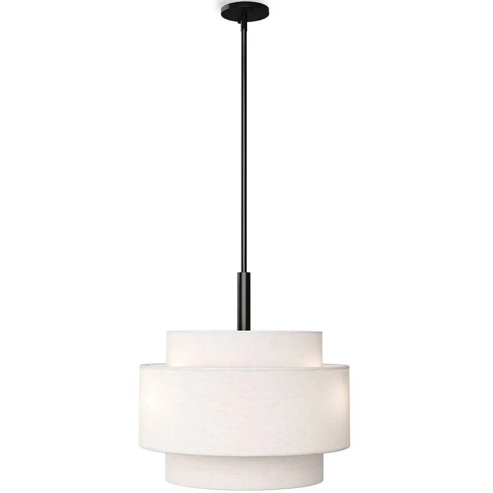 Wisząca lampa sufitowa - Abażur z materiału - Lorwe image 8