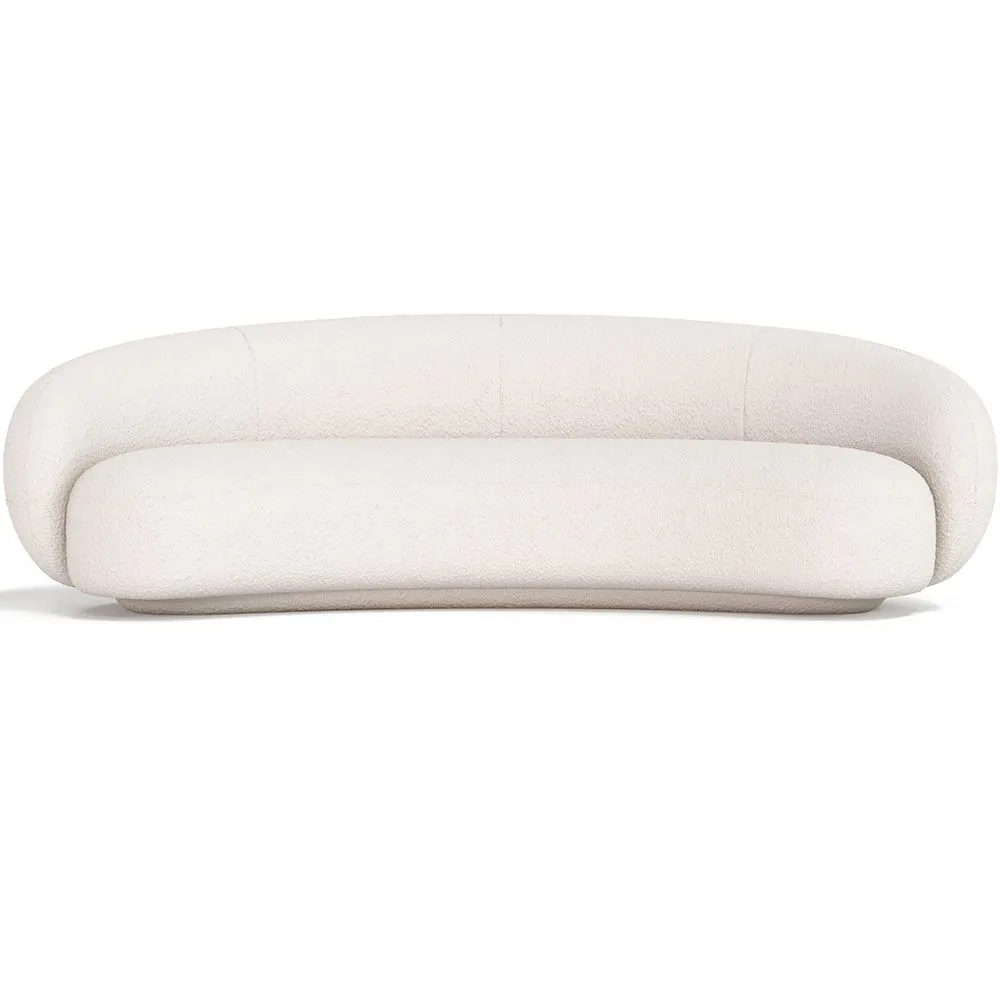Sofa o zaokrąglonym kształcie, obita tkaniną bouclé - 3/4 miejsca siedzące - Souta image 8