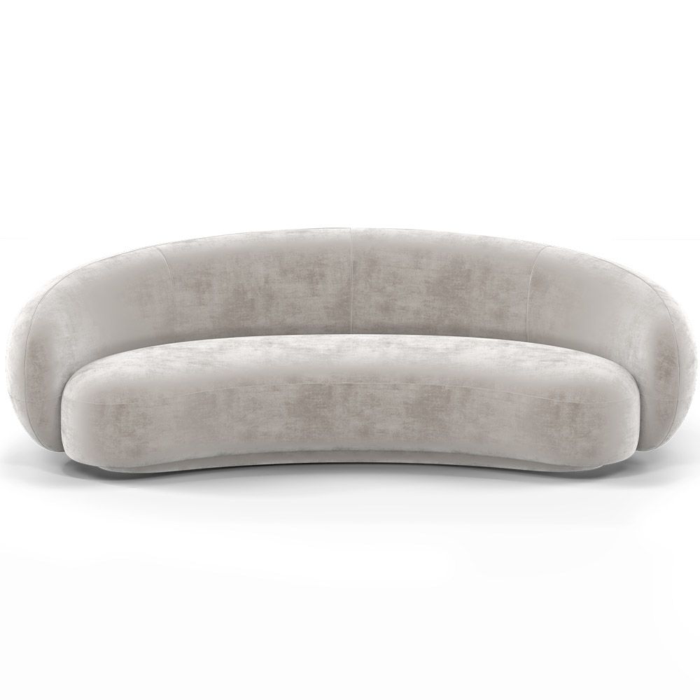 Zakrzywiona sofa z aksamitu - 3/4 miejsca siedzące - Souta image 8