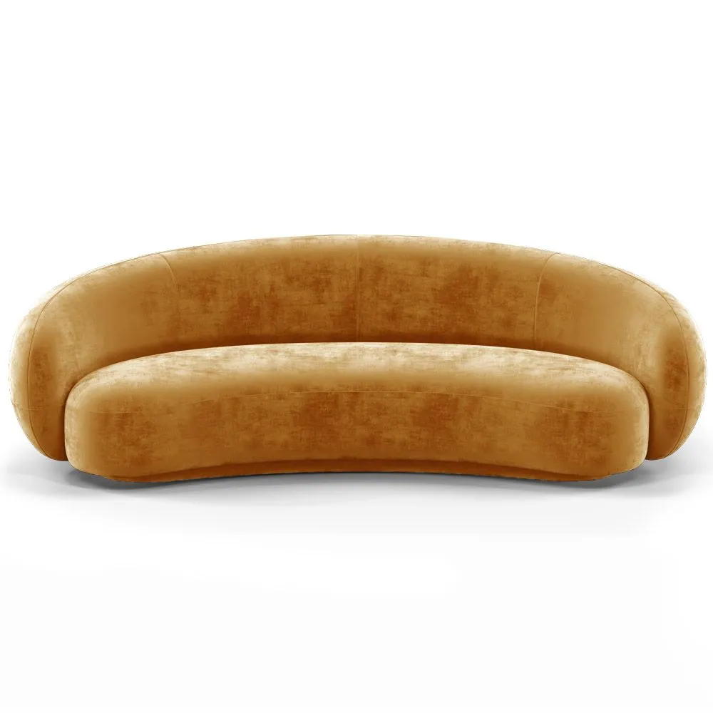 Zakrzywiona sofa z aksamitu - 3/4 miejsca siedzące - Souta image 8